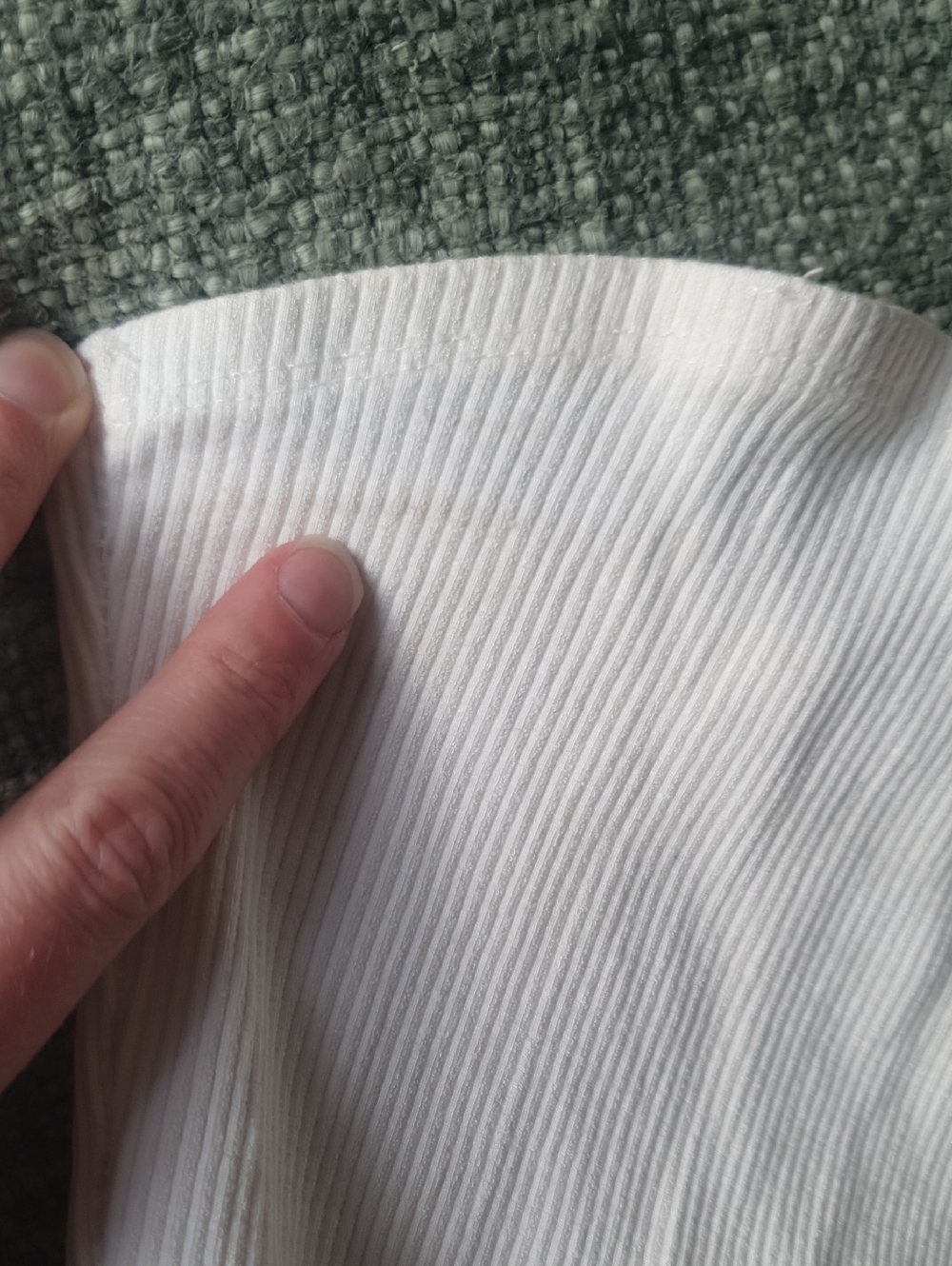 White Ribbed Snap-Button Bandeau Top - Picture 8 of 9